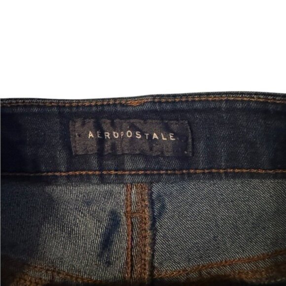 Aeropostale Women’s Midi Denim Shortie Shorts 00 Y2K Low Rise Festival B… - Picture 5 of 8